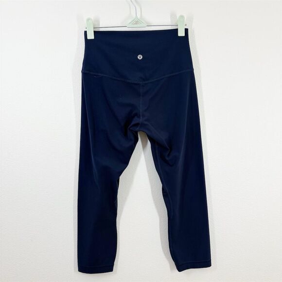 Lululemon Align High-Rise Crop Leggings Size 6 Navy Blue Yoga Pilates Athleisure - Picture 6 of 9